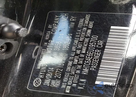 2014 Hyundai Veloster Turbo z USA, uszkodzony, nr VIN KMHTC6AE6EU195700